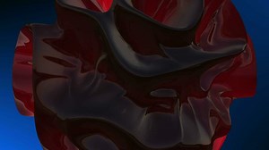 3D Animation of Colorful Virtual Liquid Floating Element Texture Shape Background