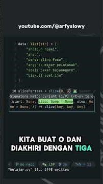 fungsi intuitif untuk memotong data #arfyslowy #tutorial #programming #python