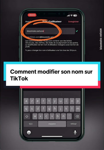 Comment modifier son nom sur TikTok