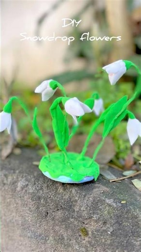 DIY snowdrop flowers 😱 #shorts