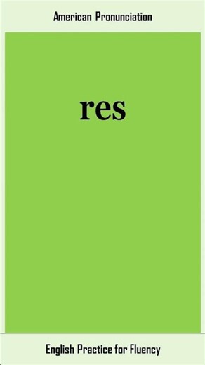 res, How to Say or Pronounce RES in American, British English, Pronunciation