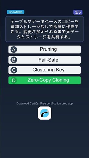 このSnowflake用語わかる？❄️ 5問クイズ #SnowPro資格対策
