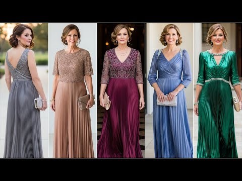 Pleated Metallic Gowns for Mother of the Bride | Wedding Outfit Inspiration for Every Body Shape