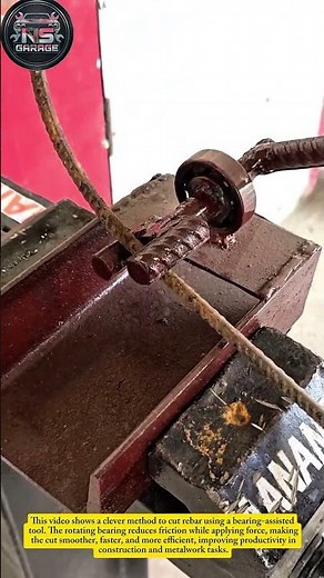 Rebar Cutting with Bearing Tool | Fast & Simple Steel Rod Cutting Trick#shorts #tricks #usa