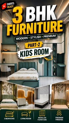3 BHK Furniture Tour Part-2 | Kids Room Design 😍🔥3 bhk interior #interiordesign