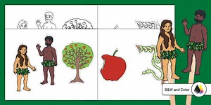 Adam and Eve Creation Story Stick Puppets