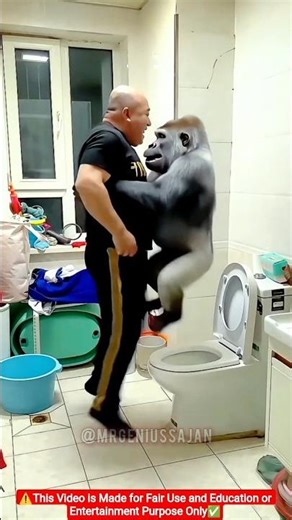 टॉयलेट से निकला गोरिल्ला 😱 mini wood toy-wood working art skill wood/hand craft #funny #shorts