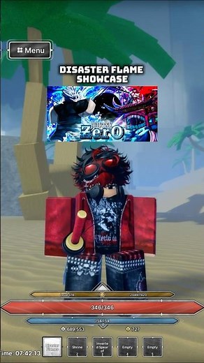Disaster Flames Showcase in JUJUTSU ZERO on ROBLOX #roblox #jujutsuzero #jjkgame #jujutsukaisen