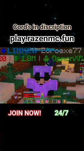 Giveway in Razemc 🔥Best life steal server Java +Pe support 🔗 #shorts #viral #mc #Minecraft #trending