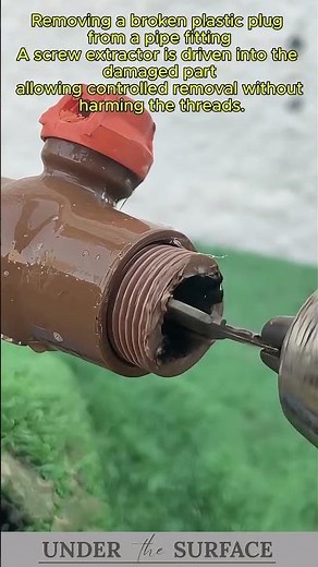 Removing a Broken Plastic Plug Using a Screw Extractor