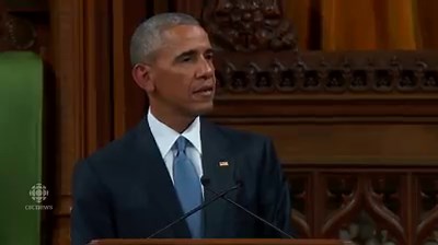 "The world needs more Canada," Obama tells Parliament. More from the president's visit to Ottawa: http://www.cbc.ca/1.3658244 | CBC News