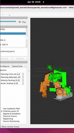 PAROL6 Moveit 2 simulation