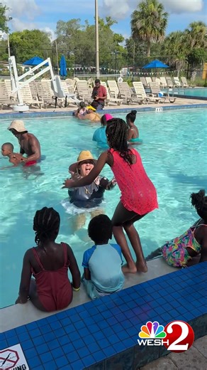 Five-time Jamaican Olympic swimmer Alia Atkinson joined residents and children at the Eatonville community pool for the World's Largest Swimming Lesson. The global event focuses on water safety and drowning prevention. WESH 2's Paola Tristan Arruda has the full story: https://www.wesh.com/article/worlds-largest-swimming-lesson-eatonville/65204634 | WESH 2 News