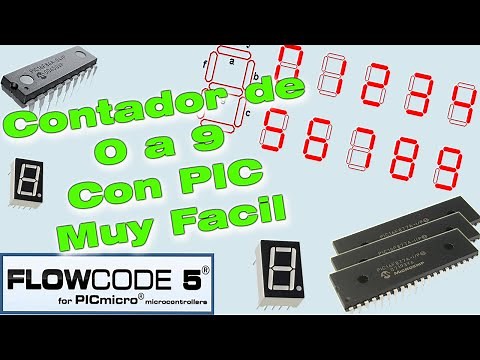 Easy PIC 0-9 Counter | Flowcode (no programming knowledge required) #4