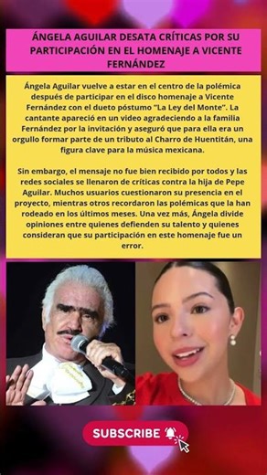 💥 ÁNGELA AGUILAR PROVOCA NUEVA POLÉMICA CON VICENTE FERNÁNDEZ Y LAS REDES EXPLOTAN