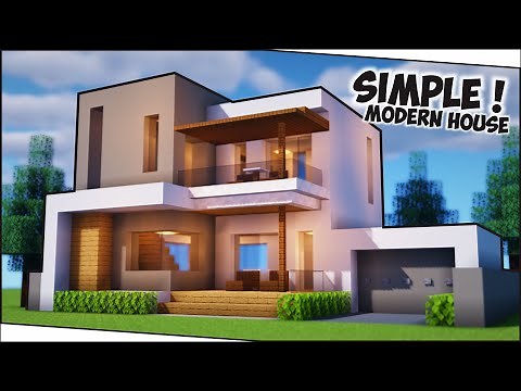 How to make a simple Modern House in Minecraft || Minecraft Modern #18