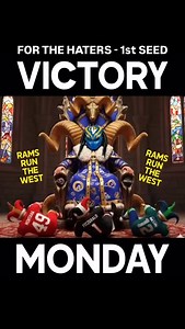 #nfl #rams #losangeles Happy victory Monday. Mess with the RAMS and you'll get the HORNS. We're gonna fight to the Super Bowl. In the meantime bow down to the thrown 😂 | Ramator LA Rams