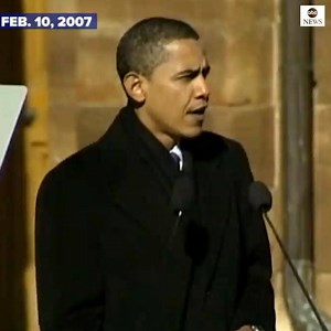 "Today, together, we can finish the work that needs to be done, and usher in a new birth of freedom on this Earth." On this day in 2007, Barack Obama announced his candidacy for president. https://abcn.ws/2OK8ATU | ABC News