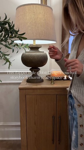 Allie Nottingham | Home Decor + Design on Instagram: "This dapper little rabbit steals the spotlight — adding that perfect touch of storybook charm to your home ️ Follow + Comment “dapper” for a link!"