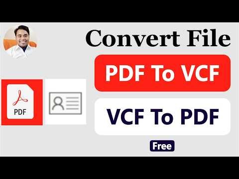 Convert VCF To PDF File | Convert PDF To VCF File Online Free