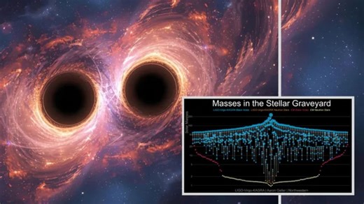 Astronomers Spot Rare Black Hole–Neutron Star Mergers in Cosmic Graveyard