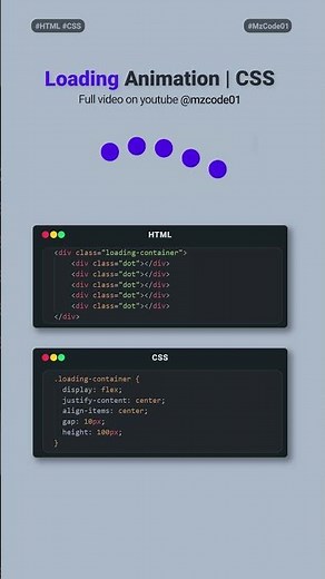 Loading Animation with Pure HTML CSS No JavaScript! #HTML #cssanimation #css #shorts