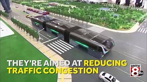 1.6M views · 328 reactions | This could one day be the bus of the future! China hopes to test the concept later this year. Is this a good idea or disaster waiting to happen? | WMTW-TV | Facebook
