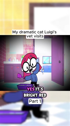 My dramatic cat Luigi's vet visits#animation #virał #fpy #funnyanimations #illymation