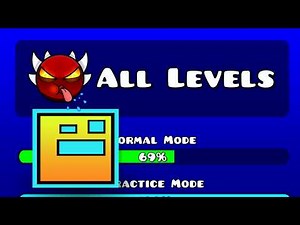 Cube vs All Geometry Dash Levels (Full Animation)
