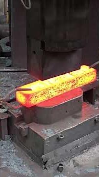 Inside the forging factory How to Forge a Rectangular Steel Ingot at Red-Hot Temperatures #forging