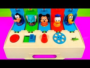 Pop up Pals Disney Mickey Pluto Donald Dumbo Goofy Playskool Surprise Pals Learn Color Animal Number