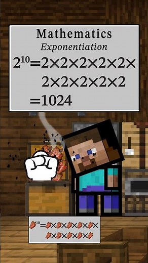 Seeker Minecraft vs. Hider Meccha Chameleon with Math-The power of ten