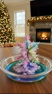 Materials Tree Green pipe cleaners (2–3 per tree) Scissors Small piece of modeling clay or playdough (to stand the tree) Crystal Solution (choose ONE) Option A – Borax Crystals (bright, classic crystals) 1 cup very hot water 3 tablespoons borax Option B – Epsom Salt Crystals (fast, fluffy crystals) 1 cup very hot water ½ cup Epsom salt Color Liquid food coloring (red, blue, green, yellow, purple) Extras Clear glass or jar Spoon Glitter (optional) Star bead or sequin (optional) Step 1: Make the T