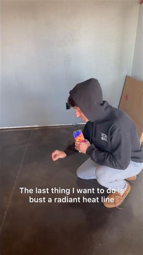 How to find radiant heat inside of concrete #construction #radiantheat #concretelife