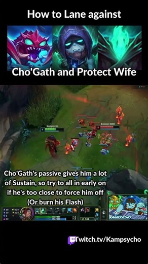 How to Beat Cho'Gath & Protect Wife💡