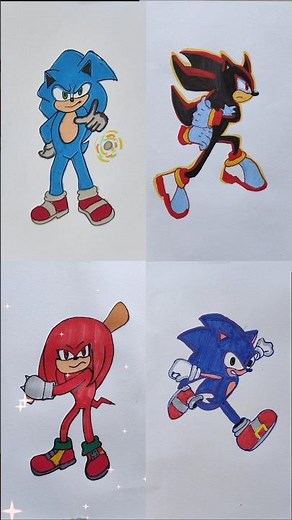 Easy Sonic the Hedgehog Drawing for Kids 💙 | #Shorts #Drawing