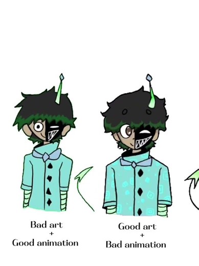 Bad art + good animation & good art + bad animation😁 #trending #animation