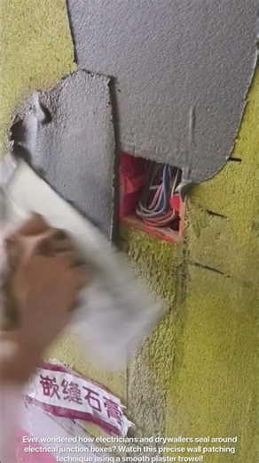 Patching Drywall Mortar Around Outlet Switch Box ⚡🛠️ #shorts