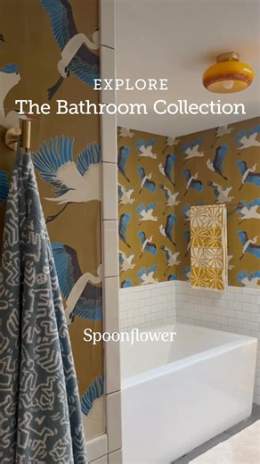 Discover that bold can be anywhere in our bathroom collection. | Spoonflower