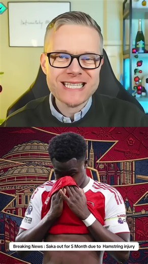 Breaking News : Saka out for 5 Month due to Hamstring injury#premierleague #arsenal