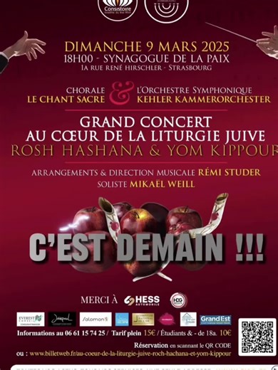 Concert de la Chorale « Le Chant Sacré » à Strasbourg