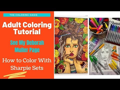 Adult Coloring Tutorial | How to Color With Sharpies | Amazon Coloring Haul