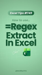 35K views · 406 reactions | Excel just added this NEW function!! 勞 In this tutorial you'll learn how to extract data in Excel using Regex Extract! #excel #workhacks #accounting #spreadsheets #exceltips | Excelbychris | Facebook