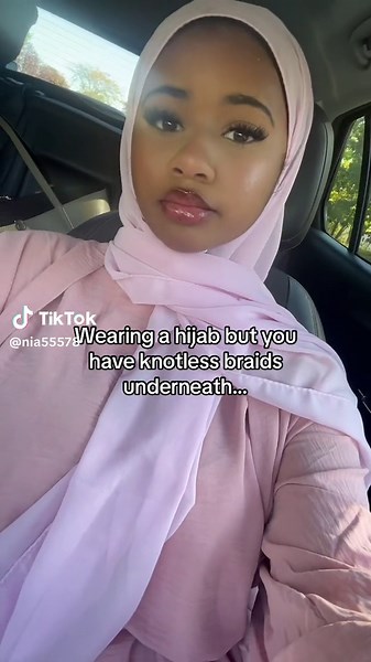Wearing a Hijab with Knotless Braids: A Unique Style