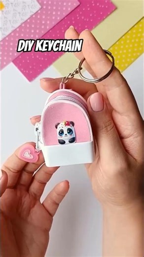 DIY Keychain backpack ✨💕 | #diy #craft #shorts
