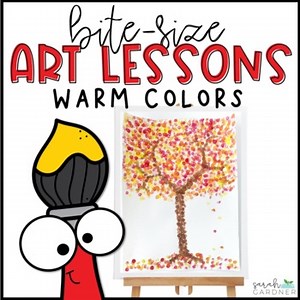 Fall Art Project | Elementary Art Lesson | Warm Colors | Fall Tree Art Project
