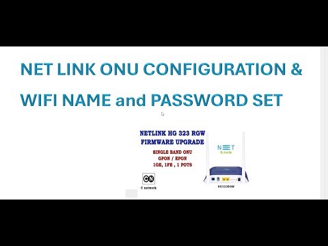 📶NET LINK ONU CONFIGURATION & 🛜 WIFI NAME and PASSWORD CHANGE Full Video// Like & Subscribe💞