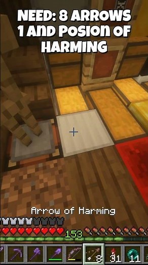 How to make Arrow of Harming in Minecraft #minecraft #minecraftbeauty #gaming #minecrafttutorial