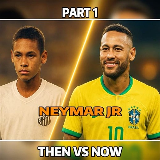 Neymar Jr Then and Now (1992–2025) | The Rise of a Football Legend 🌟⚽#shorts