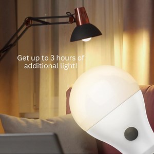 Power out doesn’t mean lights out. 💡 Our battery backup bulb provides up to 3 additional hours of light during a power outage, making it the perfect addition to your emergency preparedness kit. Don’t get caught in the dark - grab one today at your local: The Home Depot Ace Hardware Menards #FeitElectric | Feit Electric